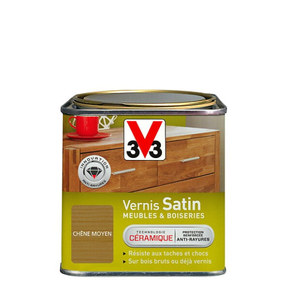 Vernis Meubles et Boiseries Satin Chêne moyen Pot 0.5l