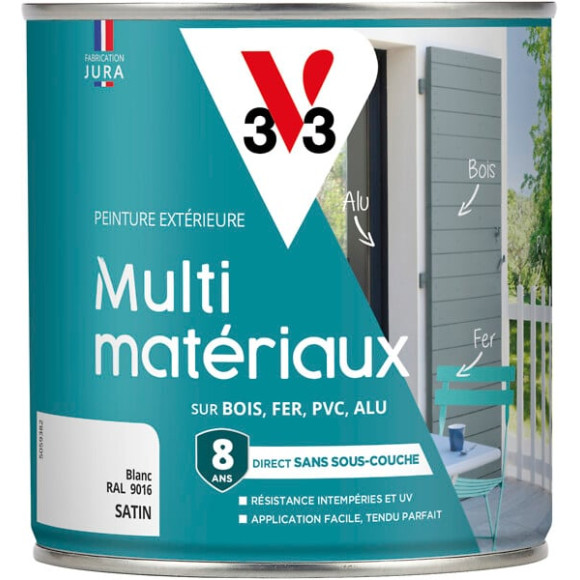 Peinture multi-materiaux DP Satin Blanc Pot 0.5l