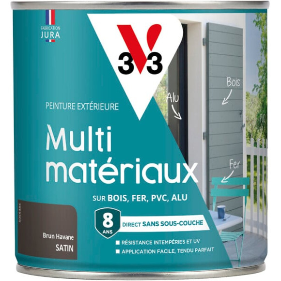 Peinture multi-materiaux DP Satin Brun havane Pot 0.5l