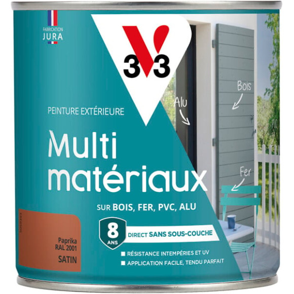 Peinture multi-materiaux DP Satin Paprika Pot 0.5l