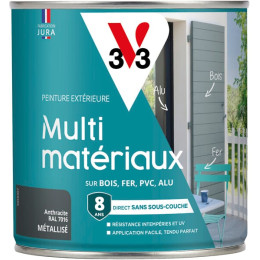 Peinture multi-materiaux DP Metal Anthracite Pot 0.5l