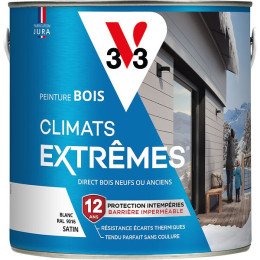 Peinture bois Climats extremes - Blanc satin - 2L