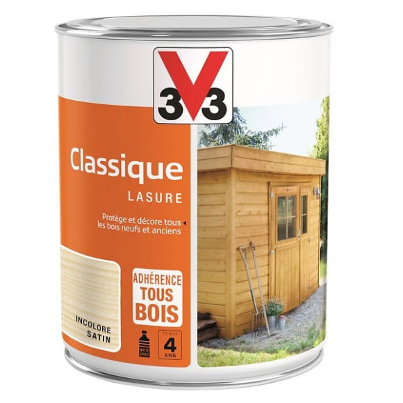 Lasure bois Classique Satin Incolore Pot 1l