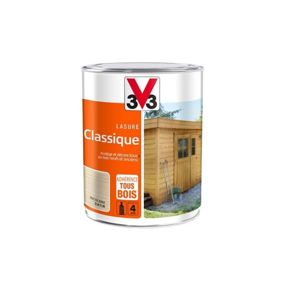 Lasure bois Classique Satin Incolore Pot 1l