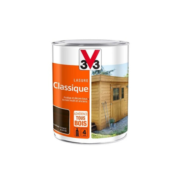 Lasure bois Classique Satin Chêne fonce Pot 1l