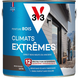 Peinture bois Climats extremes - Brun havane satin - 2L