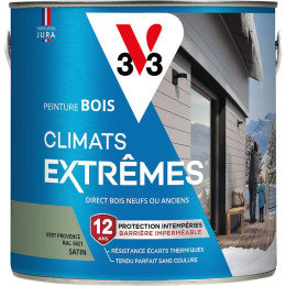 Peinture bois Climats extremes - Vert provence satin - 2L