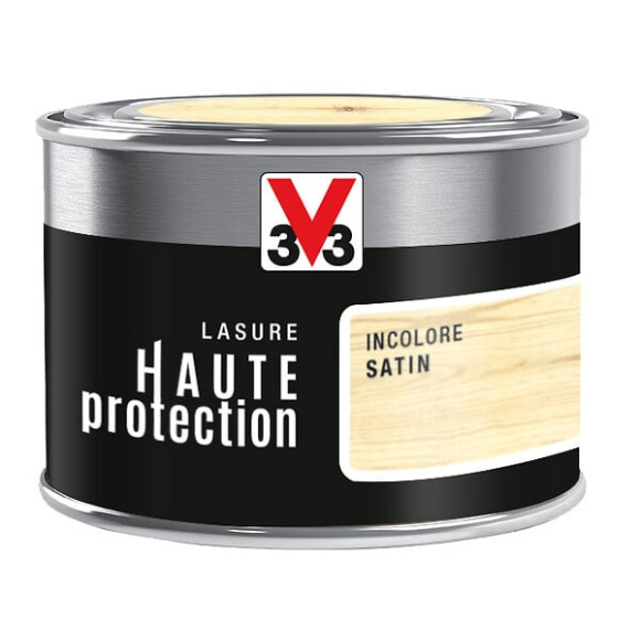 Lasure haute protection ton bois incolore satin 125 ML