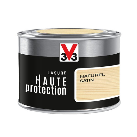 Lasure haute protection ton bois naturel satin 125 ML