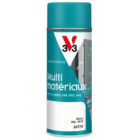 Peinture multi-materiaux DP Satin Blanc Aerosol 400ml