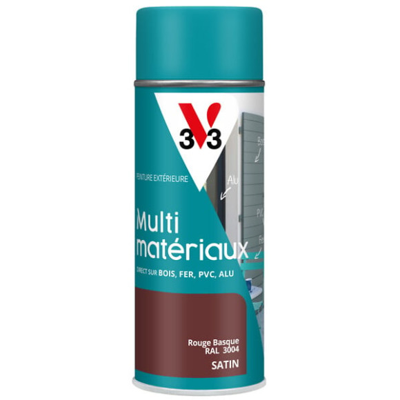 Peinture multi-mat DP Sat Rouge basque Aerosol 400ml