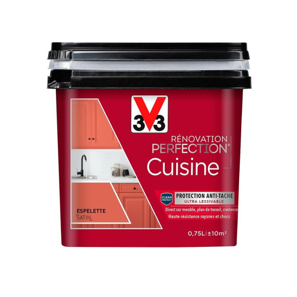 Peinture rénovation Cuisine satin espelette 0.75L