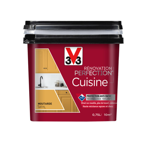 Peinture rénovation Cuisine satin moutarde 0.75L