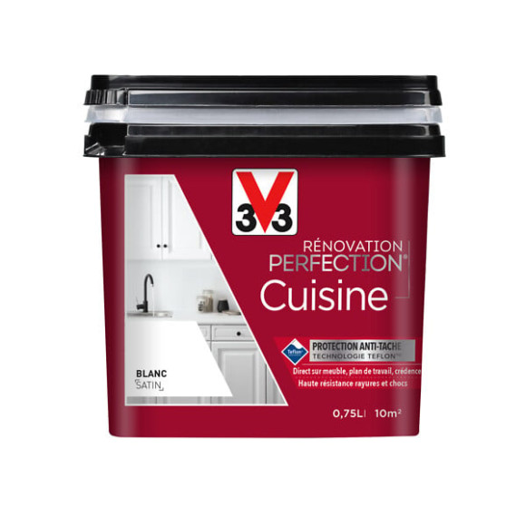 Peinture rénovation Cuisine satin blanc 0.75L