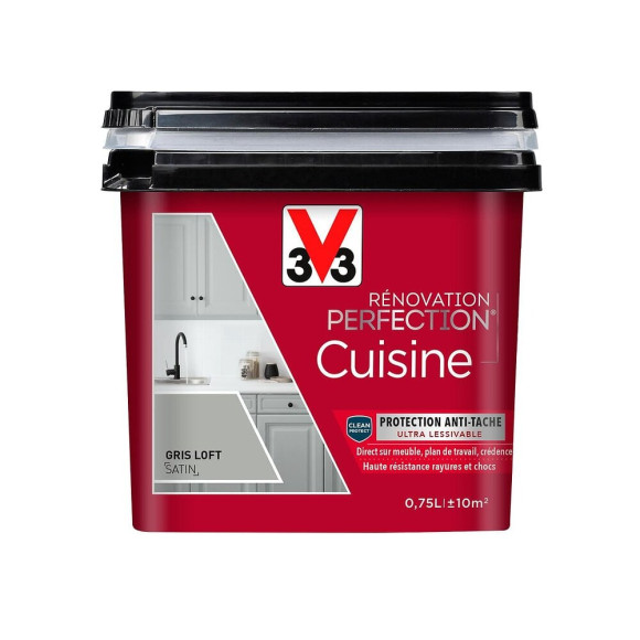 Peinture rénovation Cuisine satin gris loft 0.75L