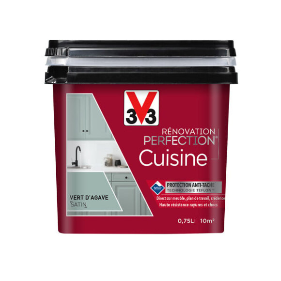 Peinture rénovation Cuisine satin vert agave 0.75L