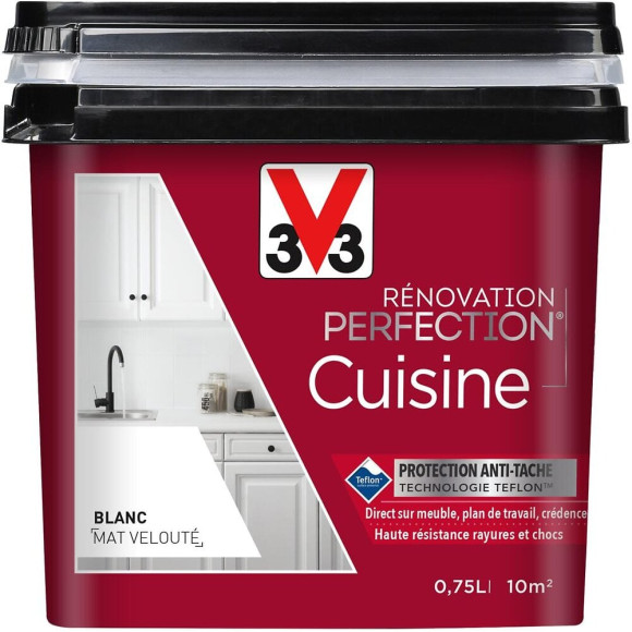 Peinture rénovation Cuisine mat blanc 0.75L