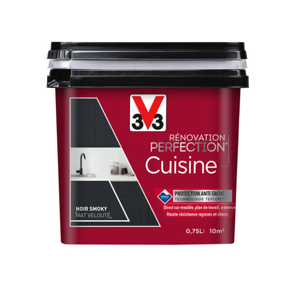 Peinture rénovation Cuisine mat noir smoky 0.75L