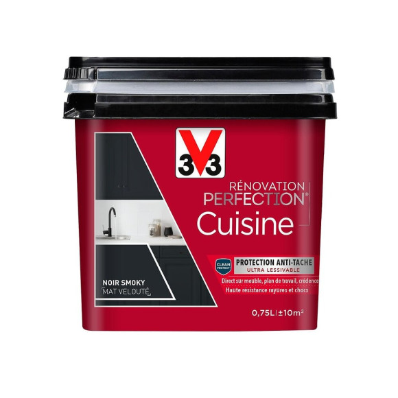 Peinture rénovation Cuisine mat noir smoky 0.75L