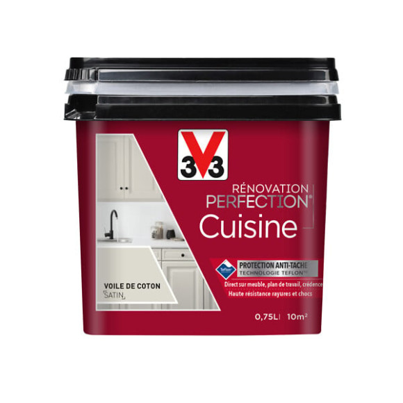 Peinture rénovation Cuisine satin voile de coton 0.75L