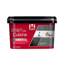 Peinture renovation Cuisine satin gris anthracite 2L