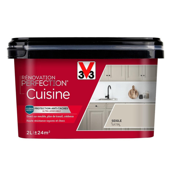 Peinture renovation Cuisine satin beige clair 2L