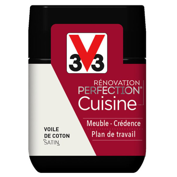 Peinture rénovation Cuisine satin voile de coton Testeur 75mL