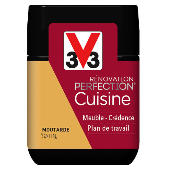 Peinture rénovation Cuisine satin moutarde Testeur 75mL