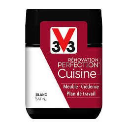 Peinture rénovation Cuisine satin blanc Testeur 75mL