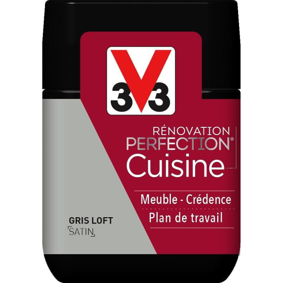 Peinture rénovation Cuisine satin gris loft Testeur 75mL