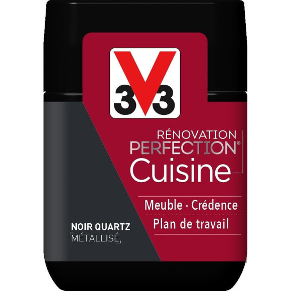 Peinture rénovation Cuisine métal noir quartz Testeur 75mL