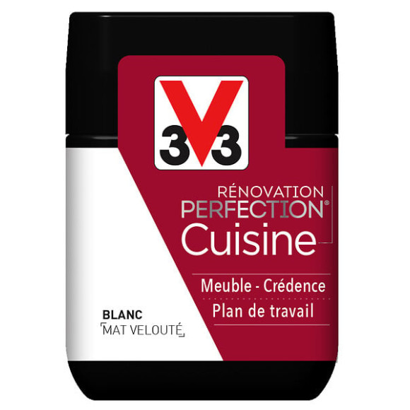 Peinture rénovation Cuisine mat blanc Testeur 75mL