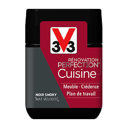 Peinture rénovation Cuisine mat noir smoky Testeur 75mL