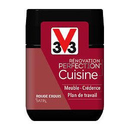 Peinture rénovation Cuisine satin rouge exquis Testeur 75ml