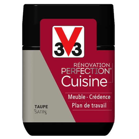 Peinture rénovation Cuisine satin taupe Testeur 75mL