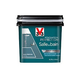 Peinture Renov SdB Satin Bleu profond Pot 0.75l