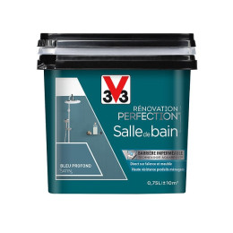 Peinture Renov SdB Satin Bleu profond Pot 0.75l