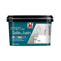 Peinture renovation salle de bain - Blanc satin - 2L