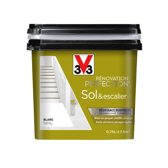 Peinture Renovation Sol Satin Blanc Pot 0.75l