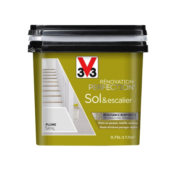 Peinture renovation sol satin plume 0.75 L