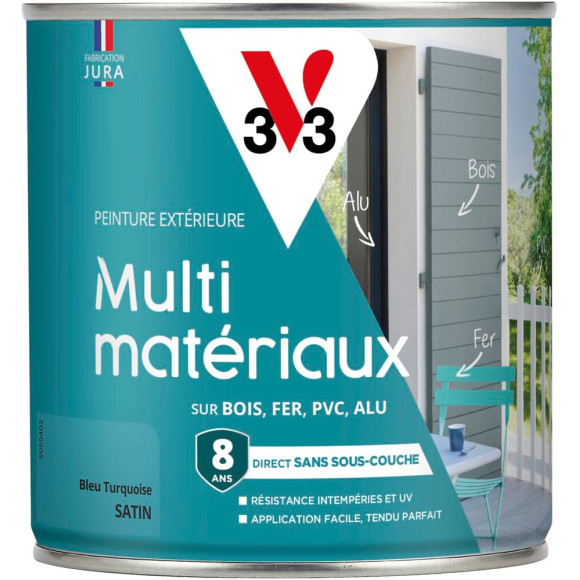 Peinture multi-matériaux DP bleu turquoise 0.5 L