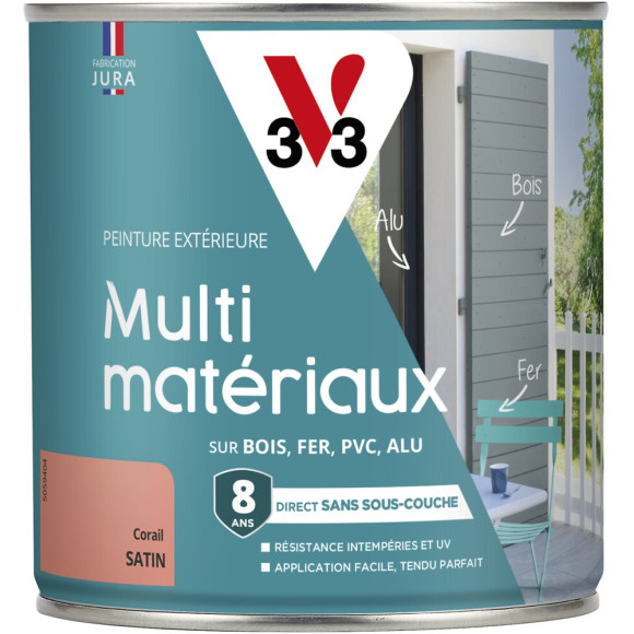 Peinture multi-matériaux DP corail 0.5 ML