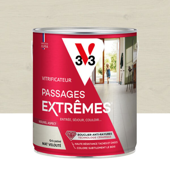 Vitrificateur passages extrêmes® gris patiné 2.5 L