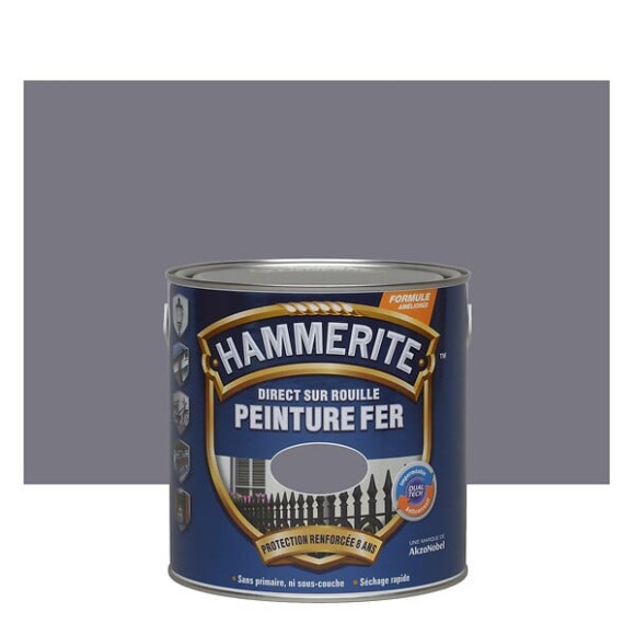 Peinture Direct sur Rouille - Gris Anthracite - Brillant -  25L