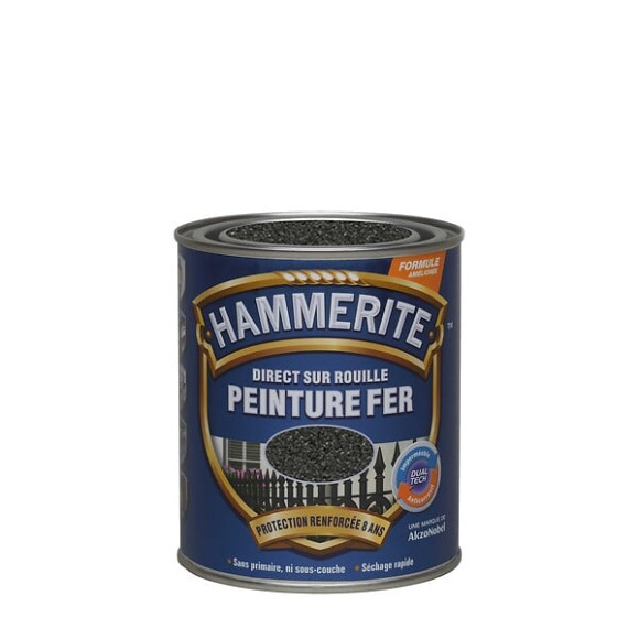 Peinture Direct sur rouille - Forge Noir -  075L