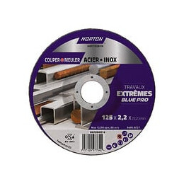 DISQUE à  COUPER ET à  EBARBER TRONC.  EXTREM ACIER iNOX 125X22X222