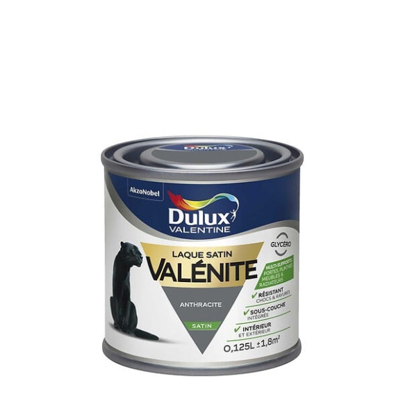 Peinture Laque Valénite -  Anthracite - Satin - 0125L