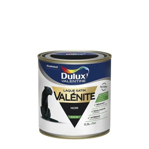 Peinture Laque Valénite - Noir - Satin - 05L