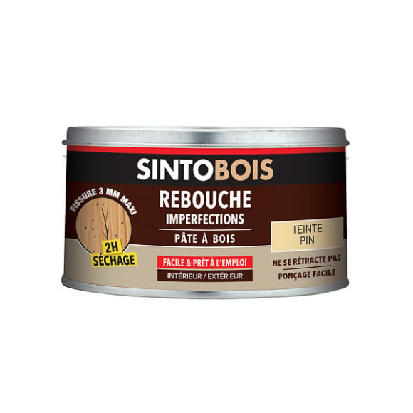 Pâte à  bois Solvant Rebouche imperfections Pin 250g