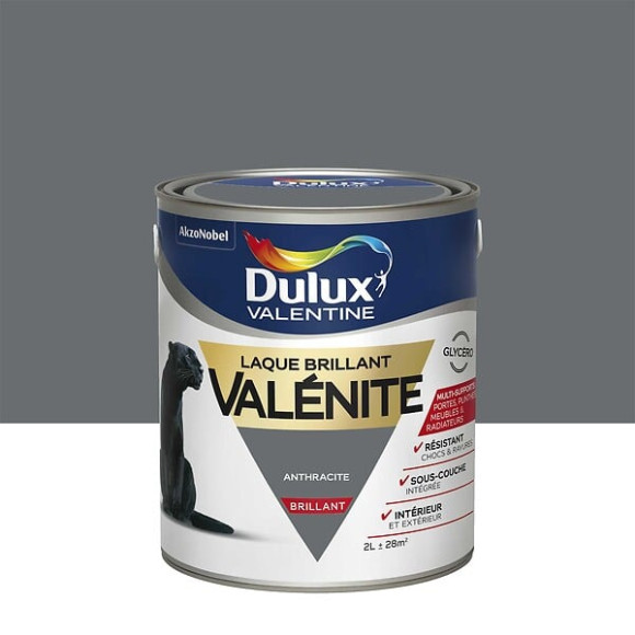 Peinture Laque Valénite - Anthracite - Brillant - 2L